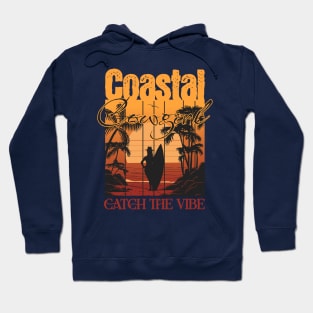 Coastal Cowgirl Retro Vintage Sunset Hoodie